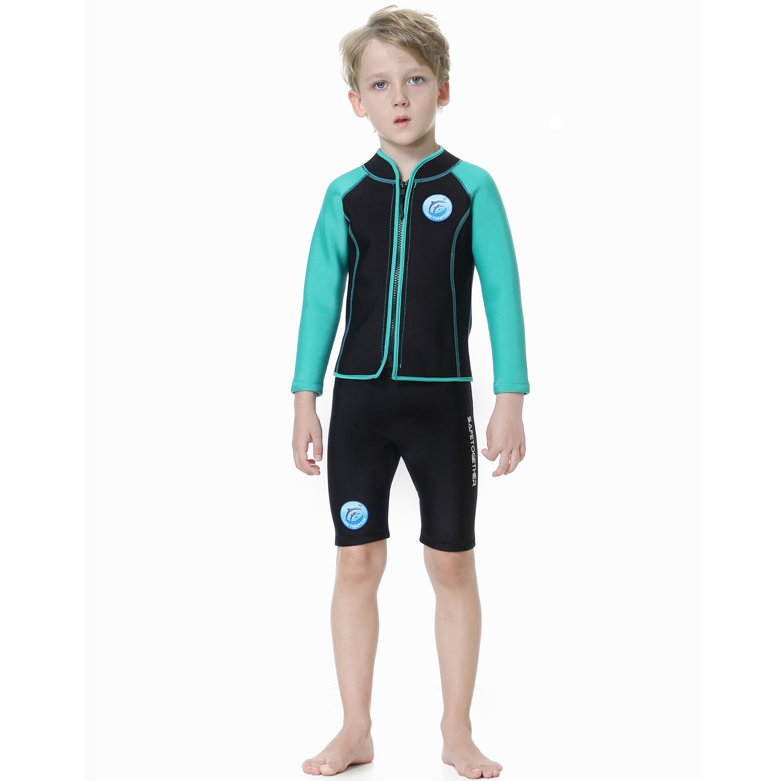 Children's Diving Suit Outdoor Long Sleeve Two-piece Swimsuit view 7