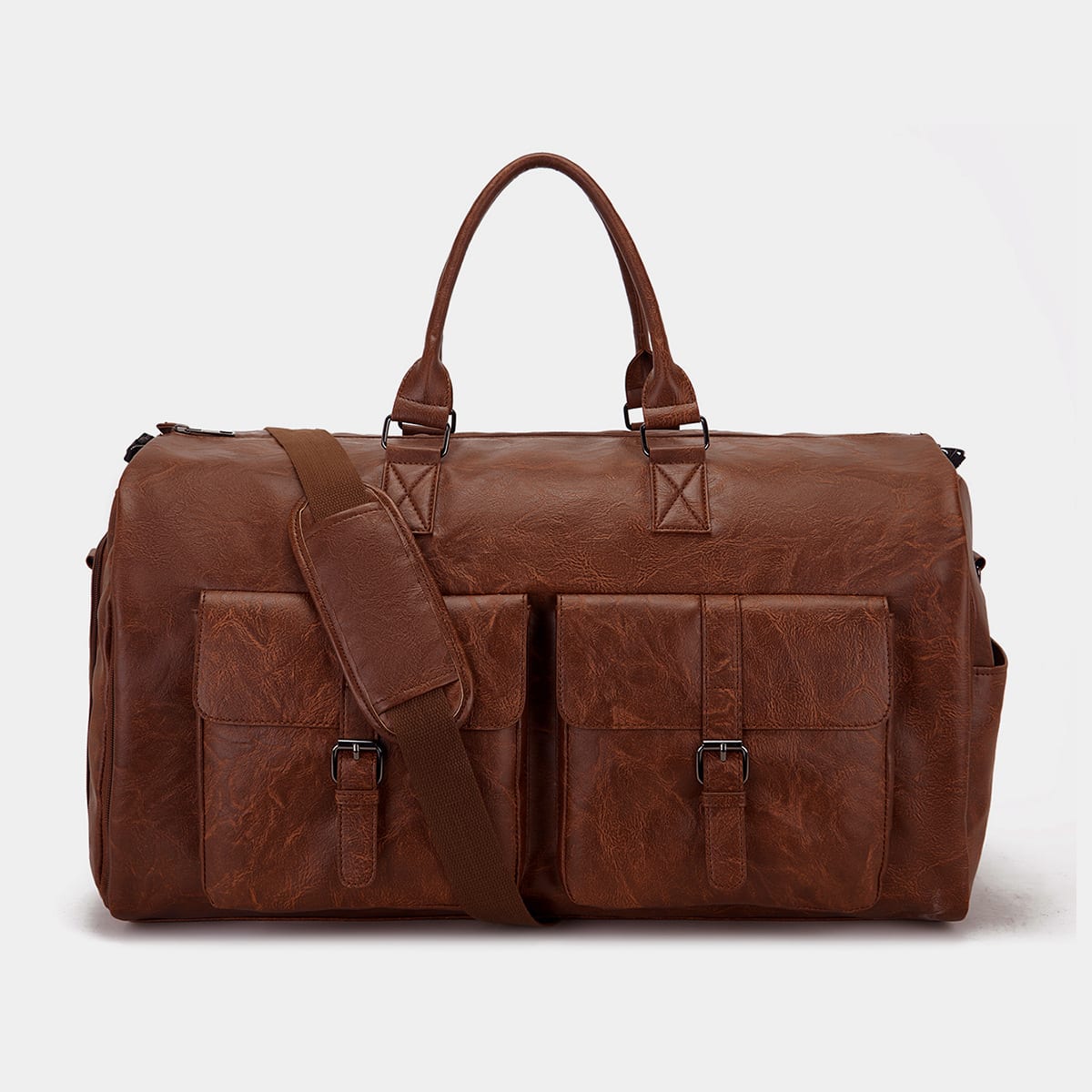 Travel Convenient Portable Garment Bag PU Leather Luggage Bag view 7