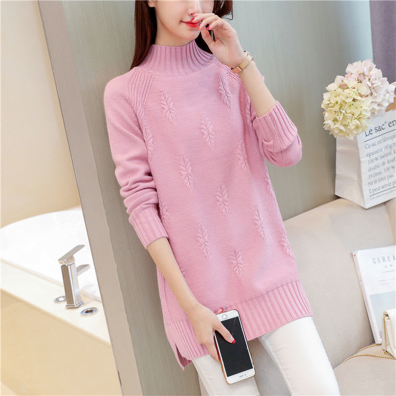 Women's Sweater Mid-length Loose Korean-style Thick Bottoming Shirt view 6