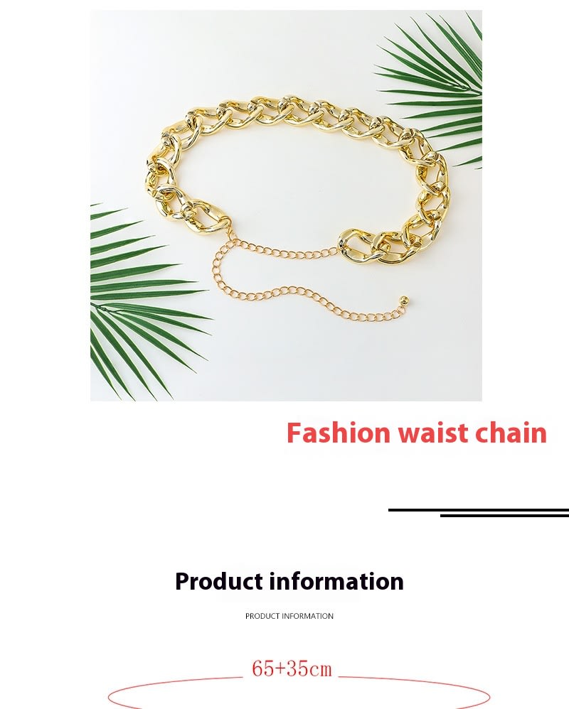 Ladies Decoration Coat Hollow Out Versatile Personality Punk Waist Chain view 16