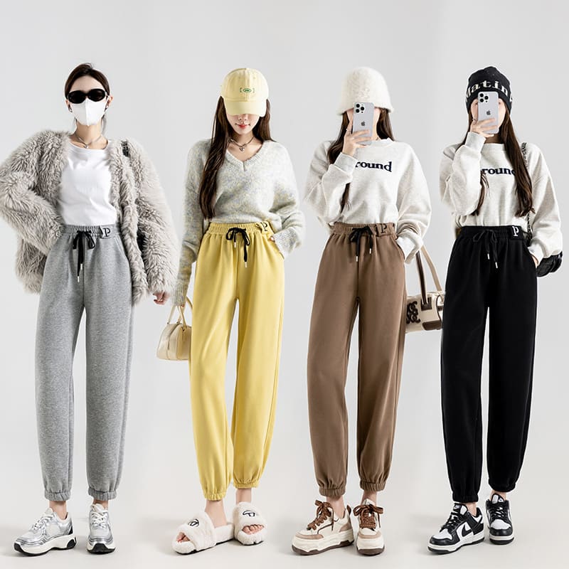 Fleece-lined Casual Harem Pants For Women view 4