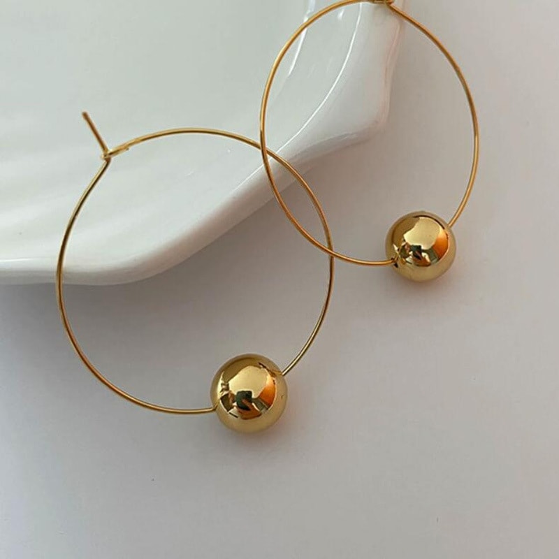 Minimalism Ear Hook Niche Glossy Ball view 3