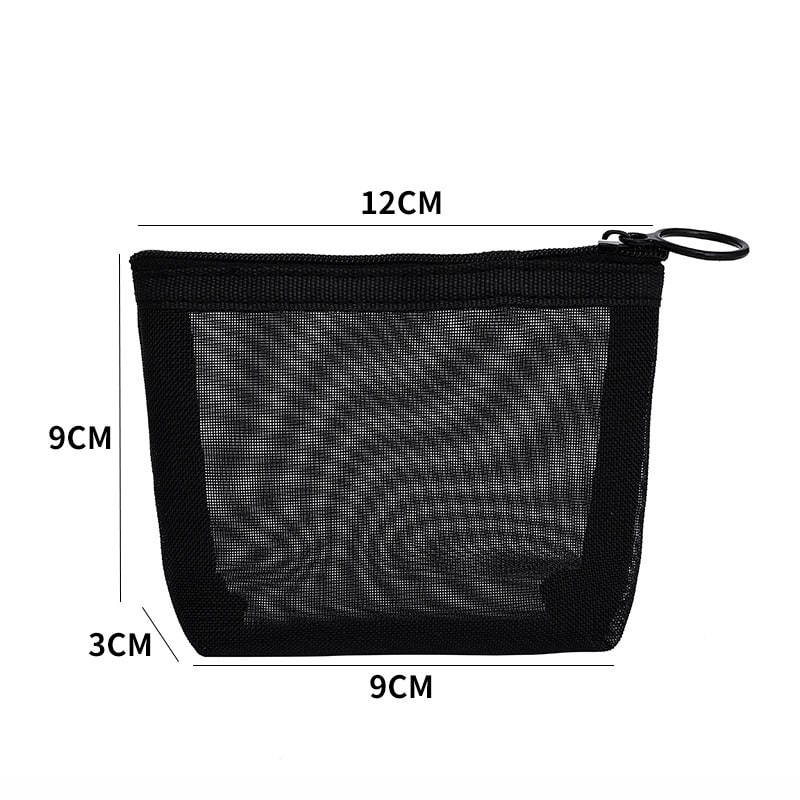Mesh Cosmetic Bag Storage High-grade Transparent view 5