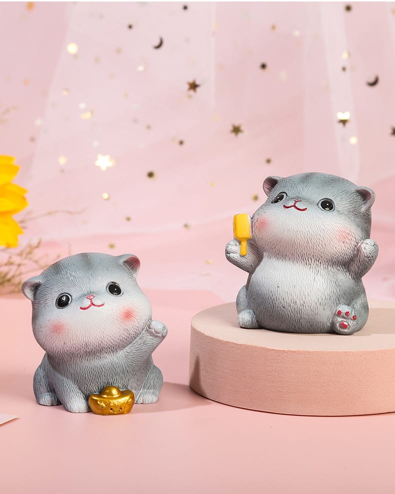 Cartoon Cute Cat Children's Room Cute Resin Decorations view 9