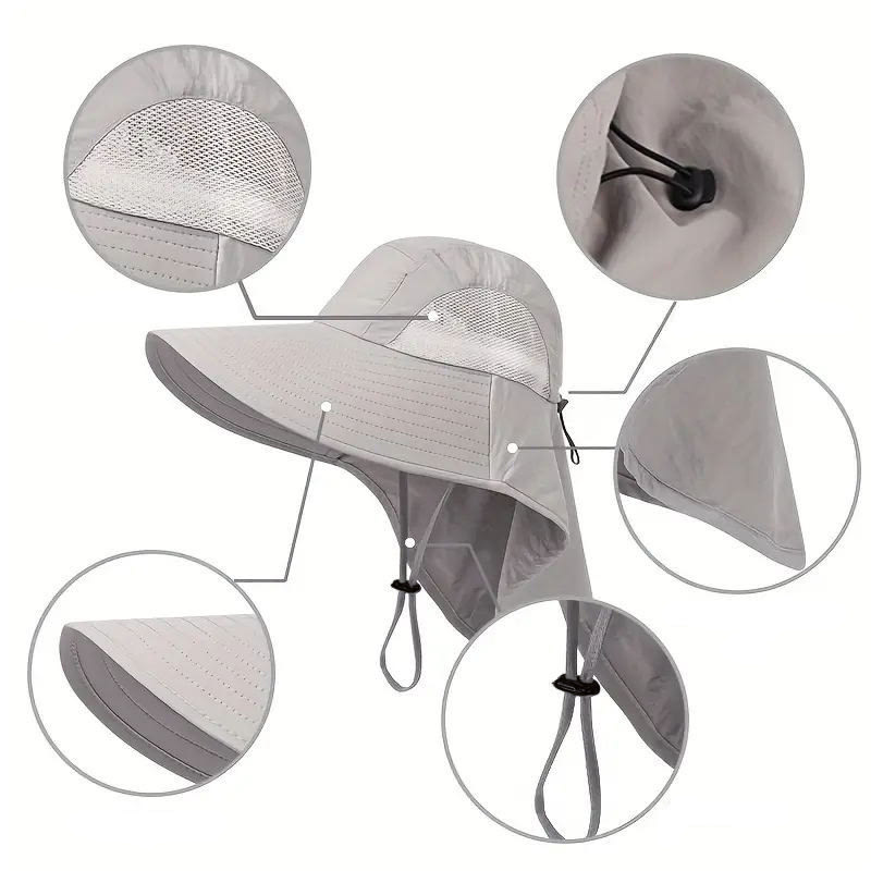 Summer Men's Outdoor Protection UV Protection Sun Hat view 13