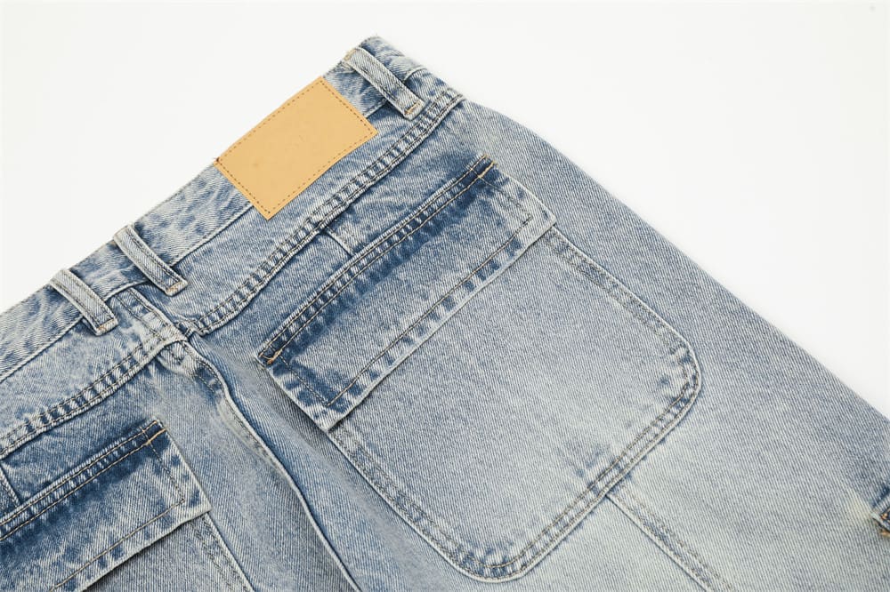 Punk Overalls Denim Trousers Men's Fashion Brand Stitching view 18
