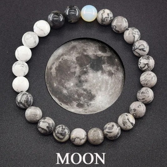 Fashion Jewelry Couples Bracelets Matte 10 Mm Stone Beads Bracelet Men Universe Energy Bangle Vintage Minimalist Elastic Jewelry Women view 5