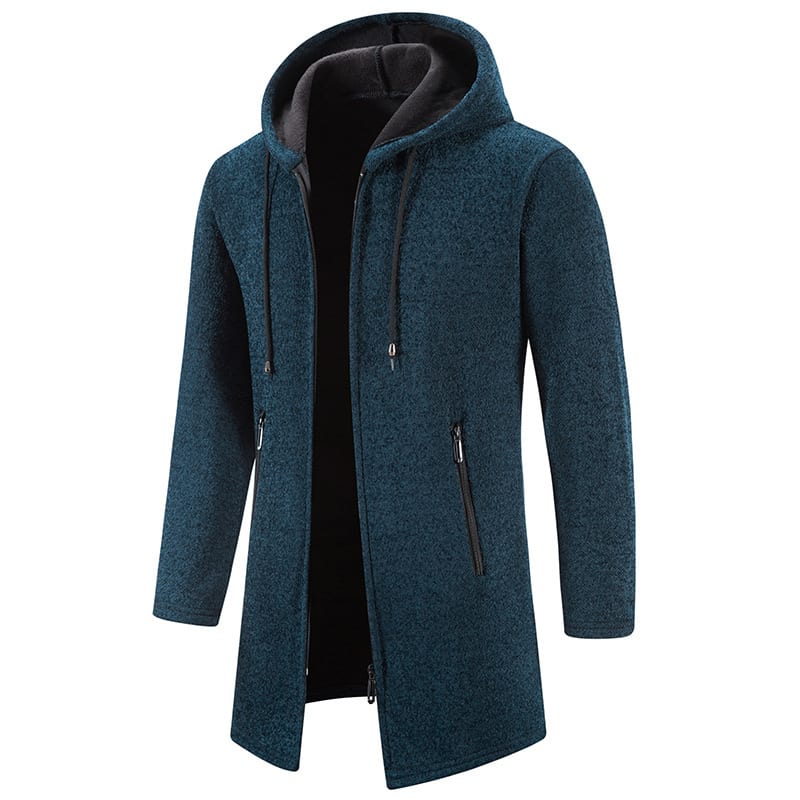 Men's Solid Color Casual Hooded Sweater Zipper Cardigan view 4