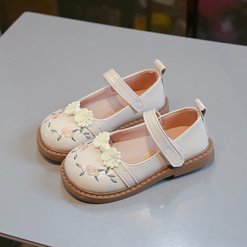 Children's Cute Leather Flower Princess Shoes