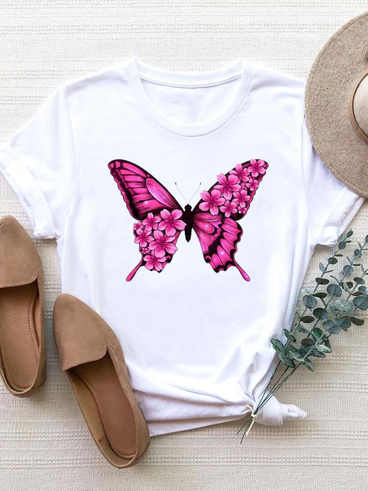 Women's Fashion Printing Short Sleeve T-shirt Top view 16