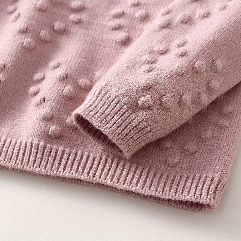Children's Knitted Love Solid Color Sweater And Pants Set view 3