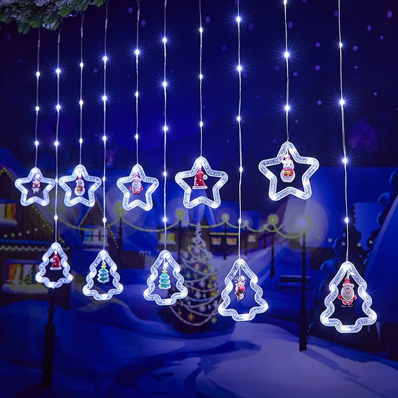 Christmas Curtain Lighting Chain Decoration view 2