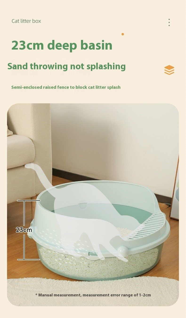 Anti-splash Semi Closed Litter Box view 14