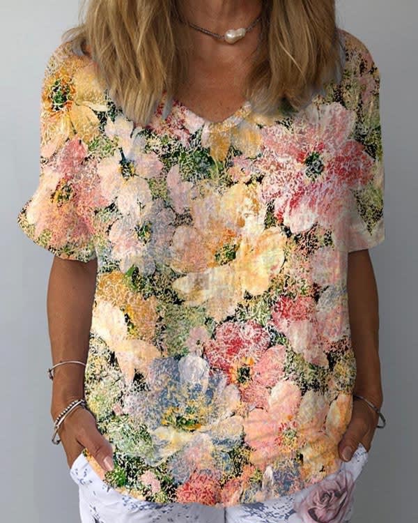 Women's Collarless Polyester Printed Top view 15