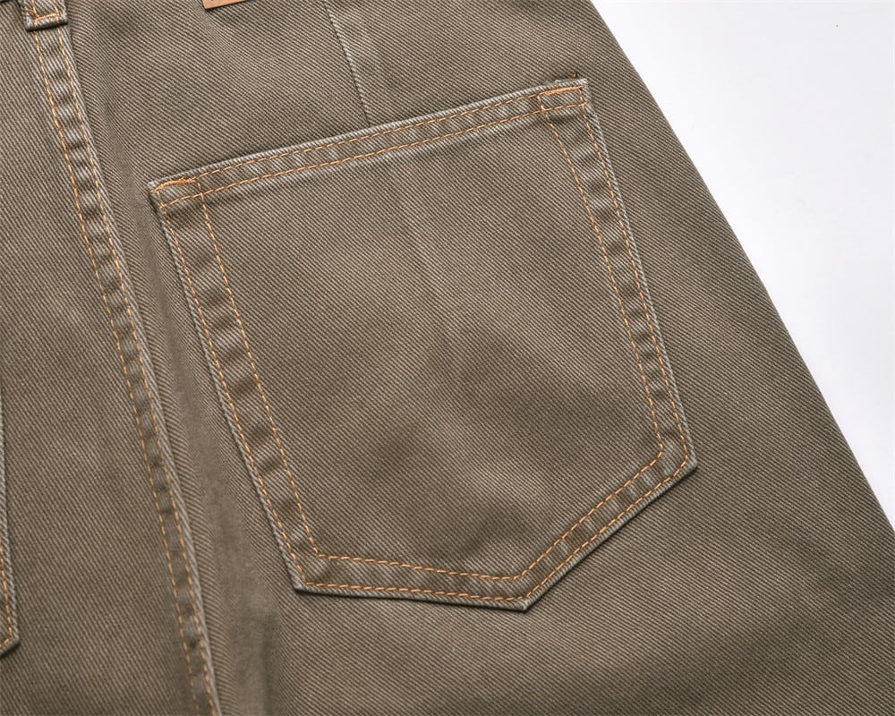 American Retro Denim Straight-leg Trousers Men view 7