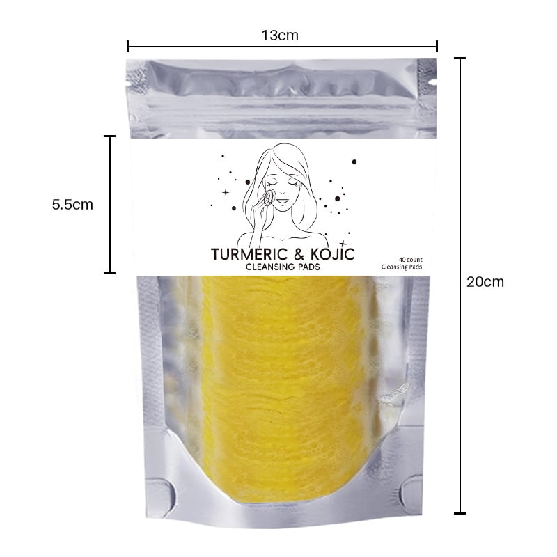 Turmeric Exfoliating Cleansing Pads Compressed Facial Sponges Skin Care Tools For Face Clogged Pores Excess Oil Cleansing view 9