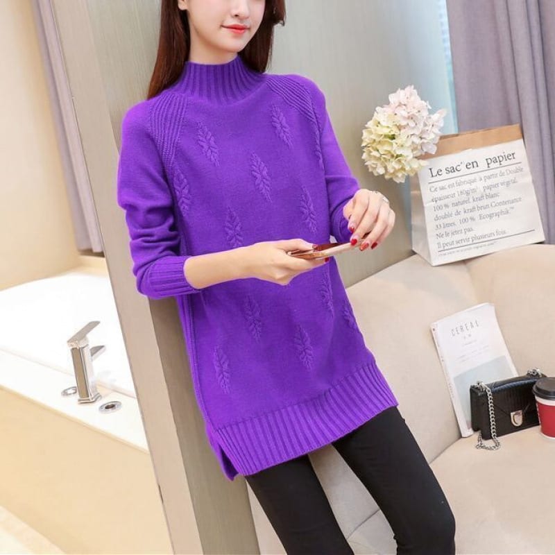 Women's Sweater Mid-length Loose Korean-style Thick Bottoming Shirt view 11