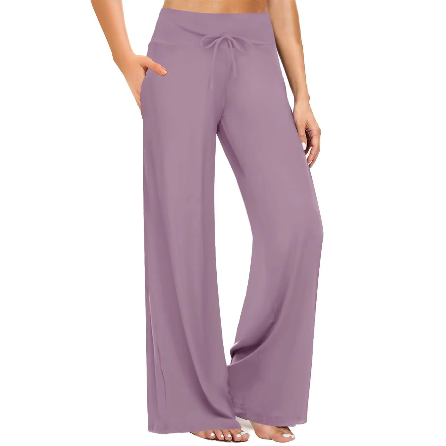 Women's Pajama Printed Wide-leg Pants High Waist view 9