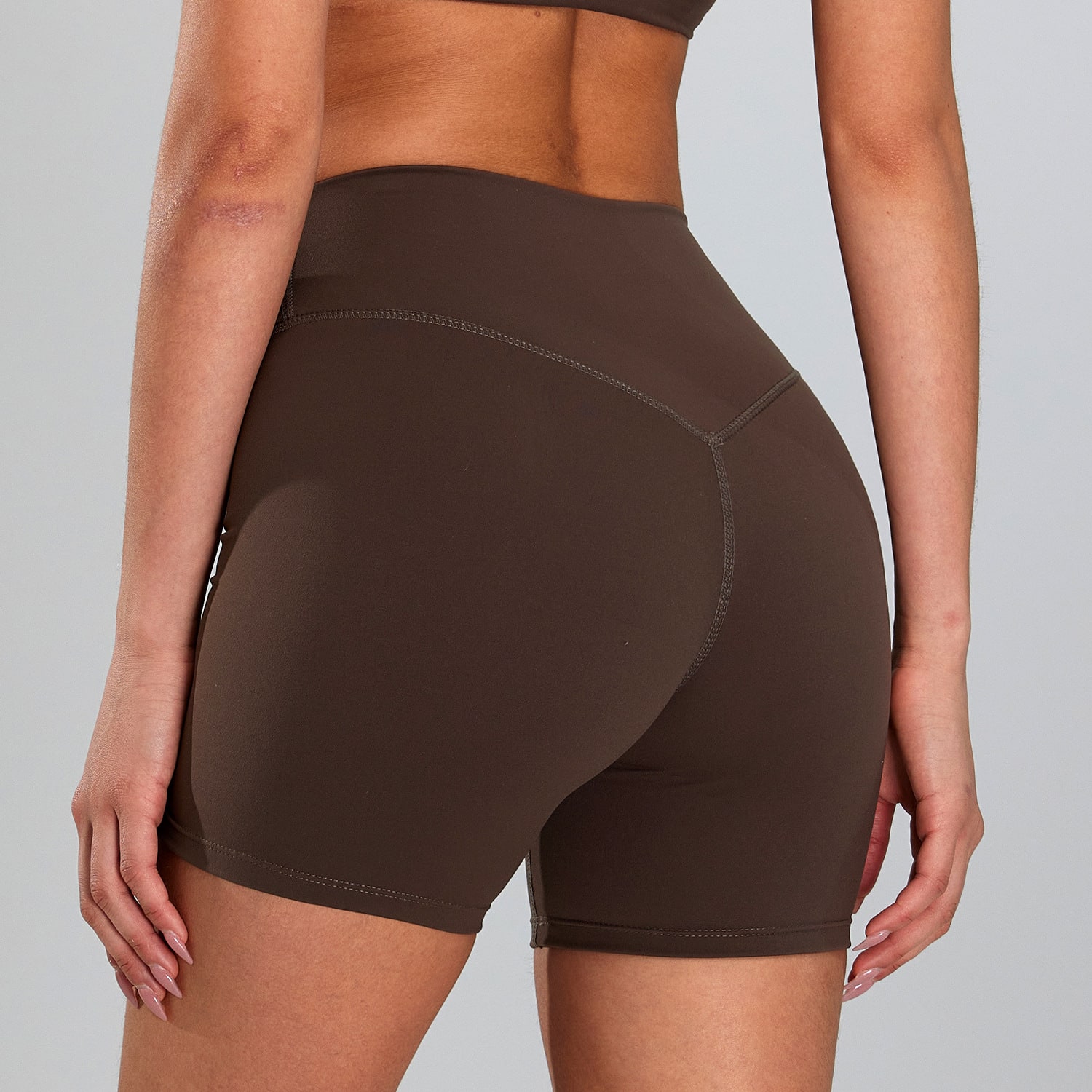 Nude Feel Quick-drying Breathable Yoga Shorts Belly Contracting Fitness Pants view 2