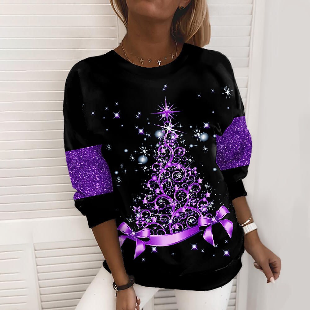 Christmas Sweater Women's 3D Digital Printing Pullover Jacket Fashion Casual Sweatshirt Long Sleeve Printed Round Neck Shirt Top Clothes view 14