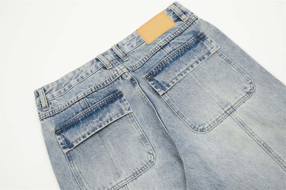 Punk Overalls Denim Trousers Men's Fashion Brand Stitching view 11