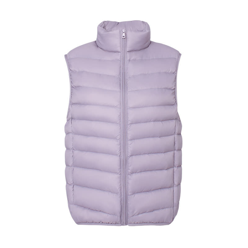 Stand Collar Outer Wear Slimming Plus Size Down Vest Vest view 4