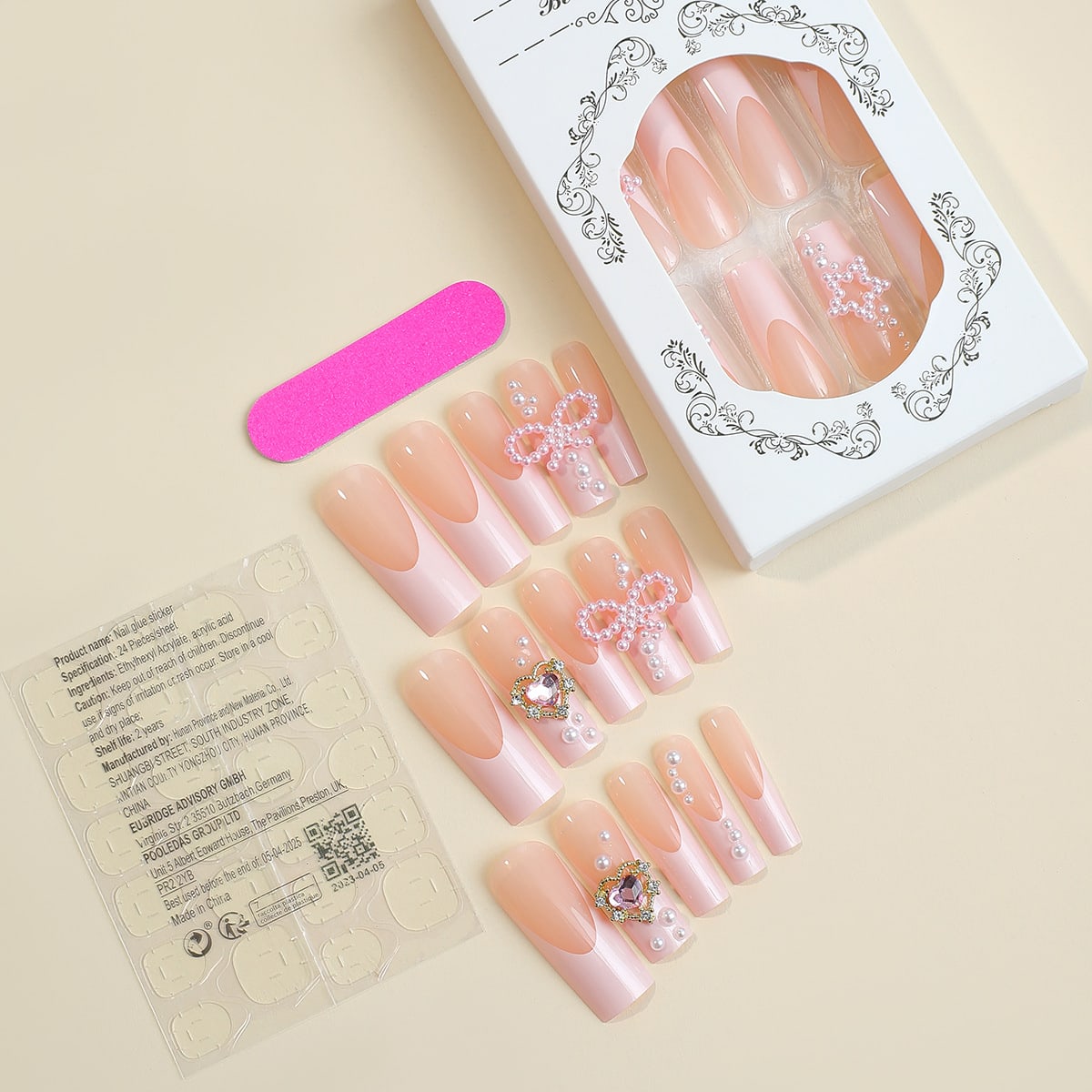 Women's Love Diamond Bow Wear Nail Tip view 10