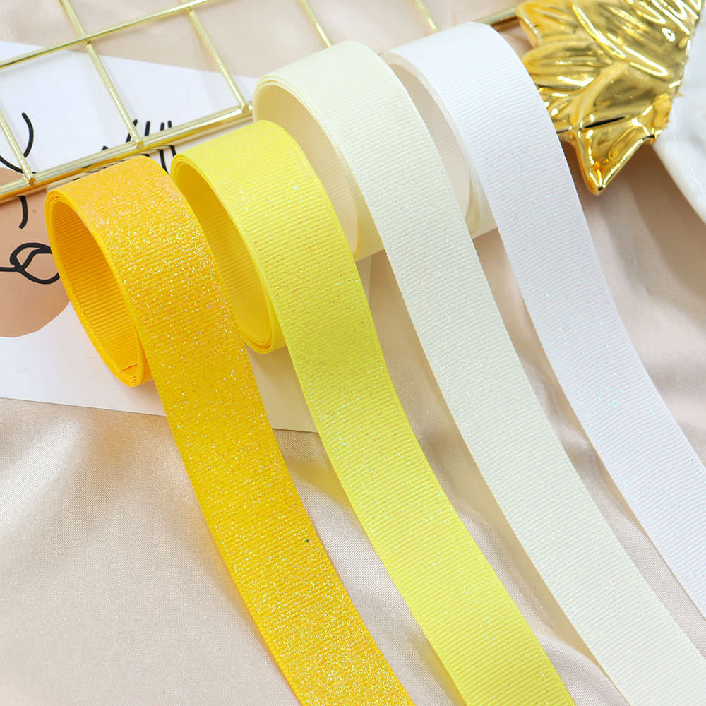 Sprinkle Colorful Glittering Powder Scene Decoration Gift Packaging Ribbed Band Silk Ribbon Webbing view 14