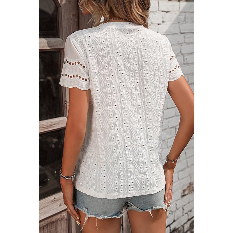Women's Fashion Summer Solid Color Round Neck Short Sleeves T-shirt view 13