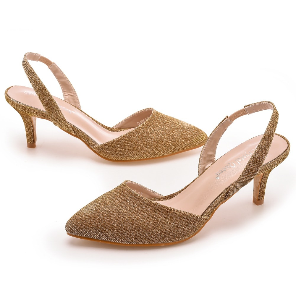 6cm Low-cut Pointed-toe Color-changing Cloth Plus Size Sandals view 23