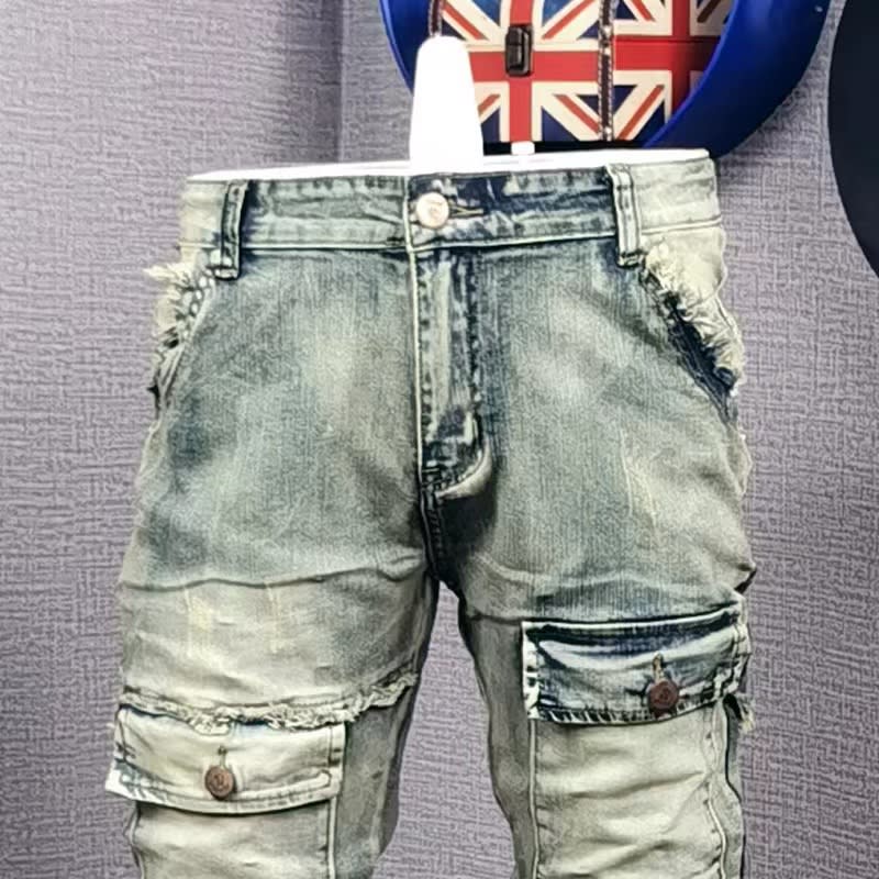 Men's Personality All-matching Fashion Casual Ripped Jeans view 3