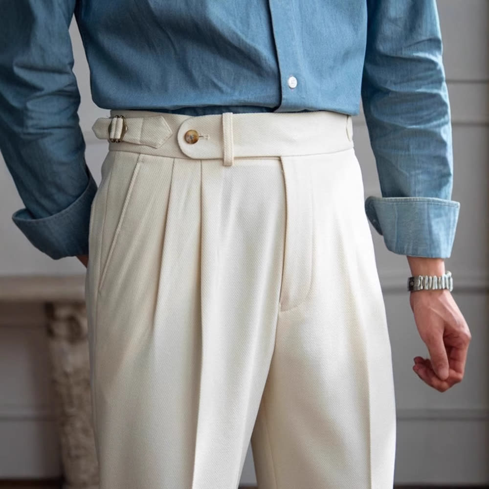 British Men Business Casual Pants view 2