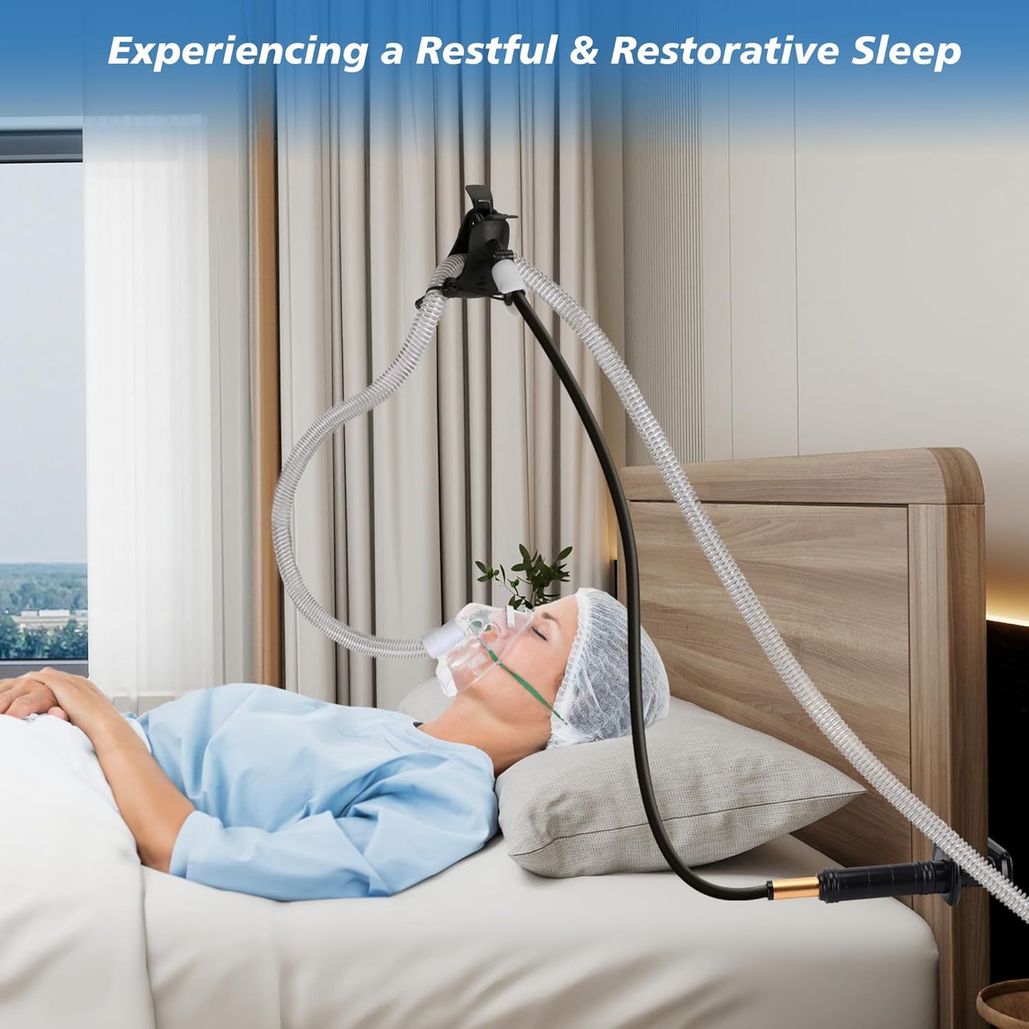 Hospital Home Bedside Fixed Ventilator Hose Bracket view 4