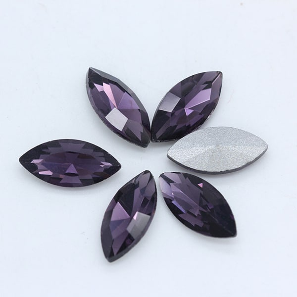 Horse Eye Crystal Pointed Glass Silver Bottom Loose Diamond view 4