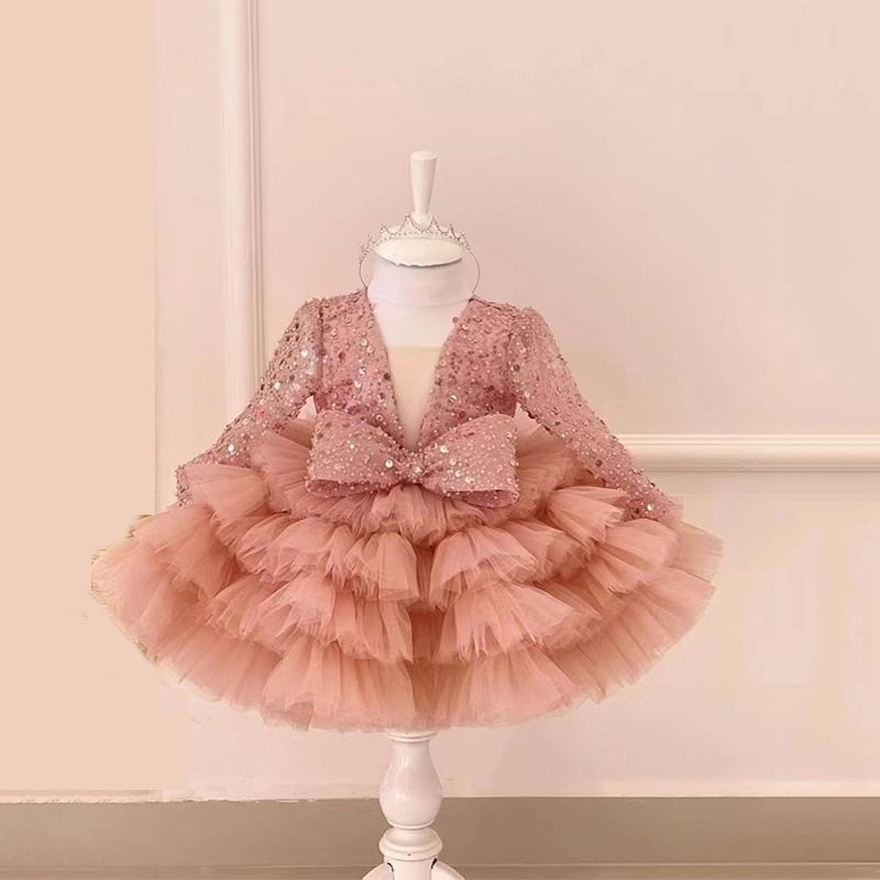 Western Style Girl Princess Dress Birthday Fluffy Bride Flower view 8