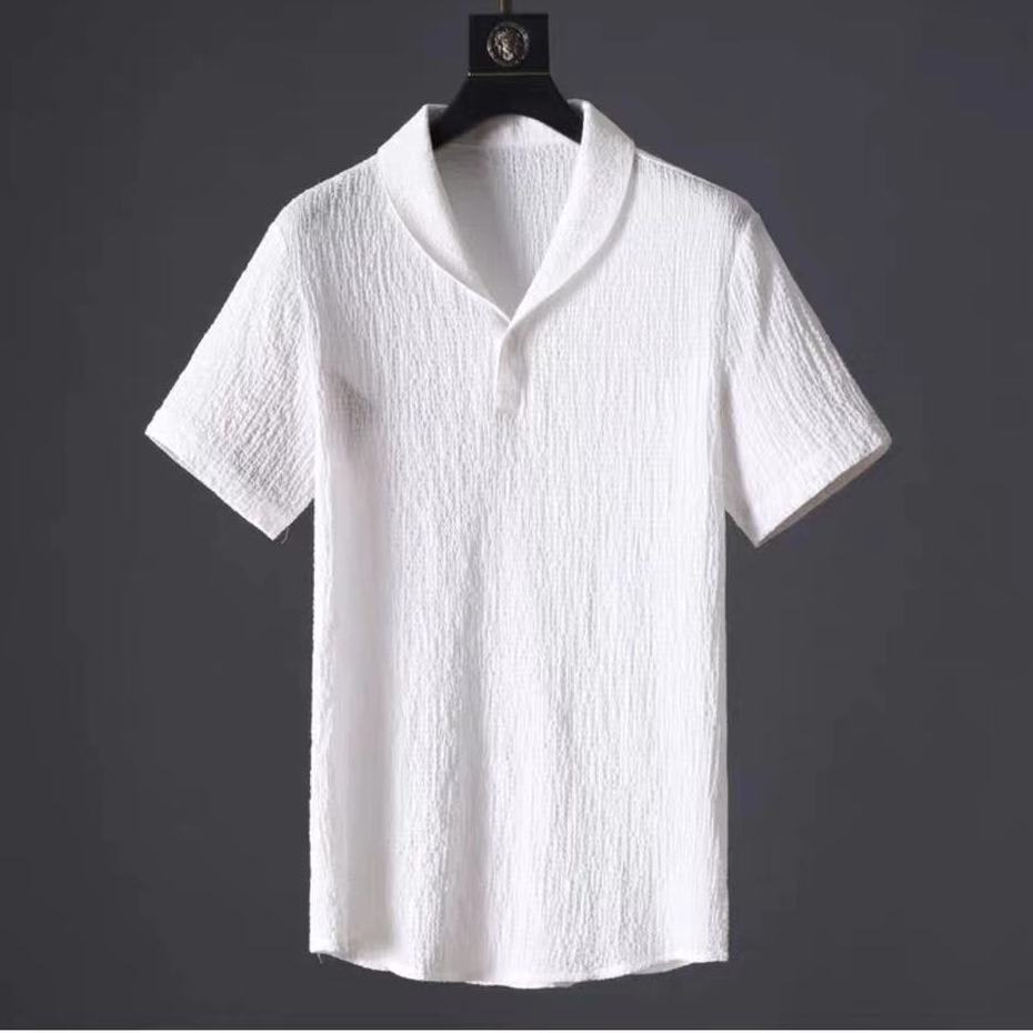 Leisure Suit Summer Loose Short Sleeve Top And Drawstring Trousers Fashion Mens Clothing view 3