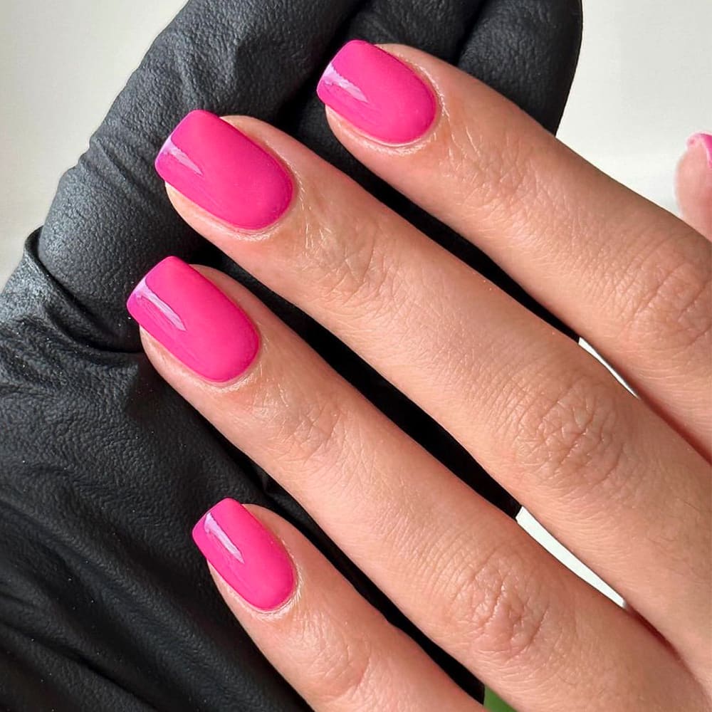 Classic Solid Color Fake Nails Color Short Square view 10