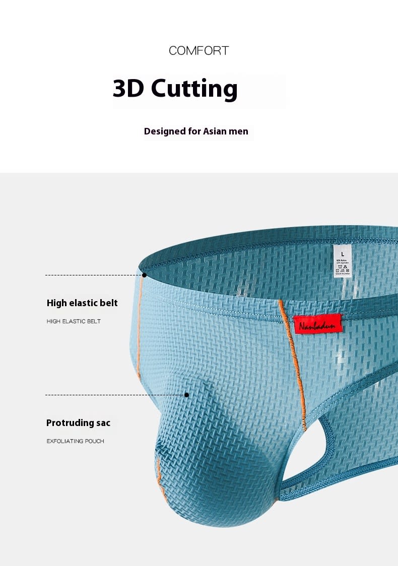 Men's Low Waist Plaid Hip Lifting Briefs view 3
