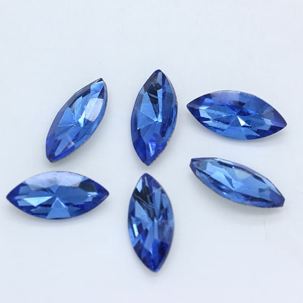 Horse Eye Crystal Pointed Glass Silver Bottom Loose Diamond view 16