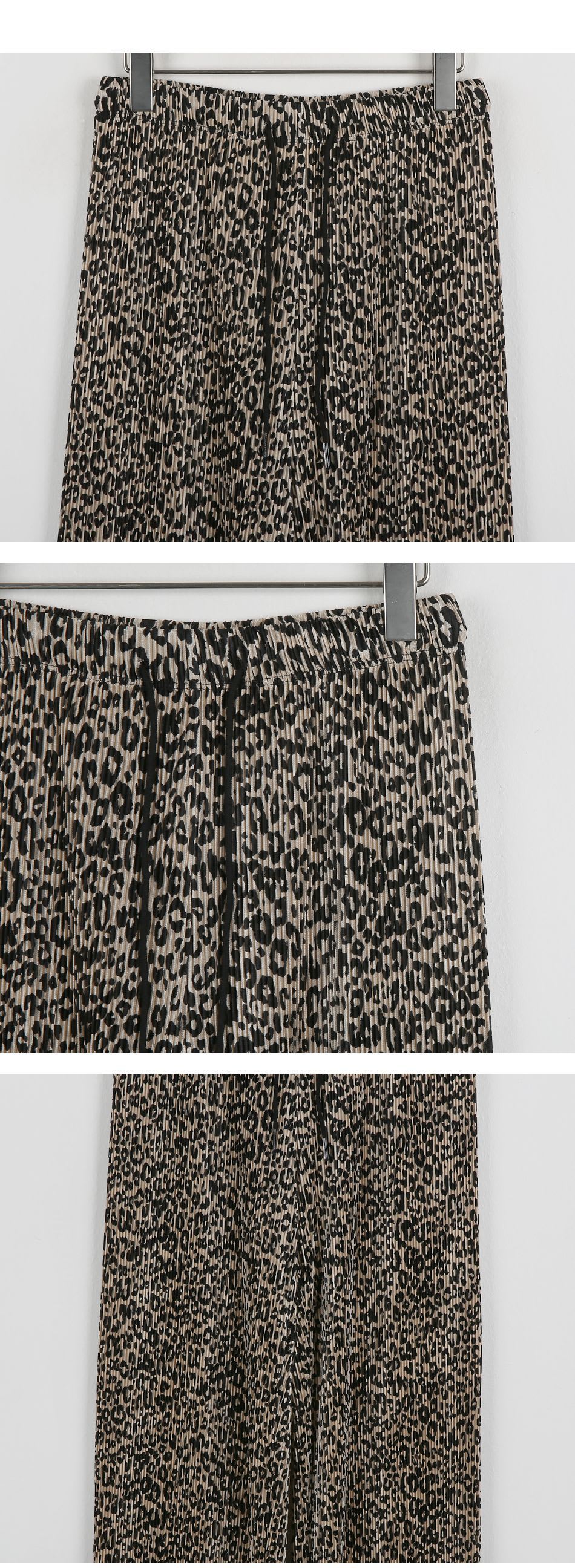Summer Chiffon Leopard Print Loose Plus Size Casual Wide-leg Pants