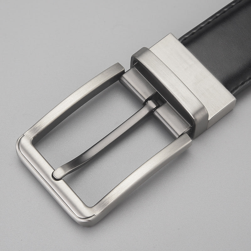 Gentleman Business Style Men's Leather Business Rotation Pin Buckle Belt view 7