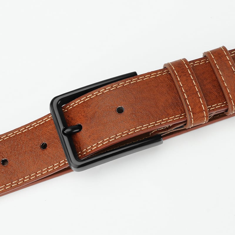 Retro Style Men's Leather Belt Belt New view 5