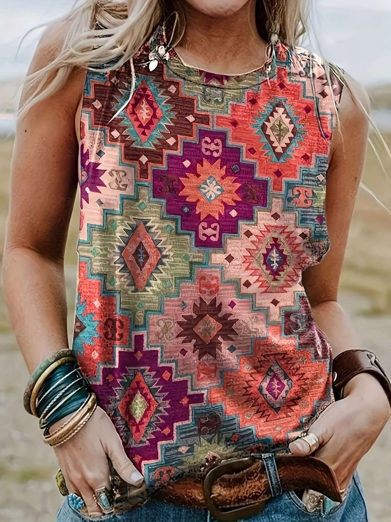 Women's Vest Women's Western Style Summer Digital view 2