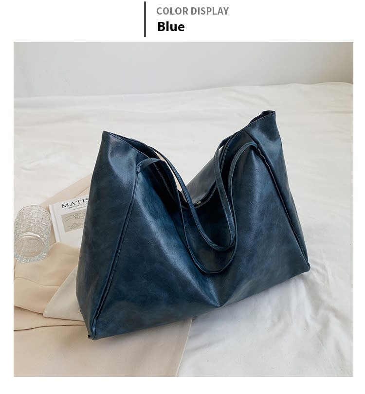 Vintage Women's Tote Bag Athletic Casual Fashion Large Capacity Leather Shoulder Bag Shopper Harajuku Simple Handbag view 31