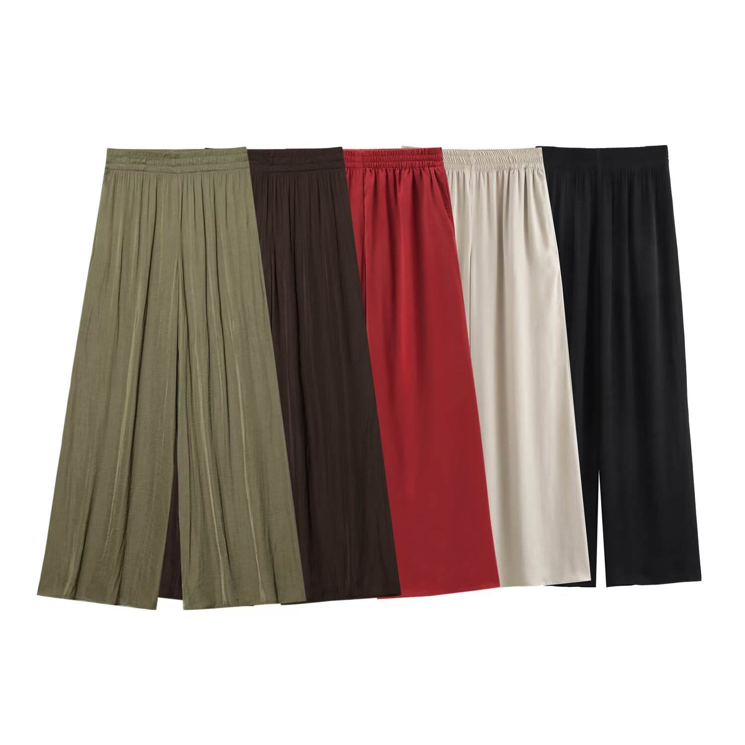 Women's Comfortable All-match Casual Stretch Waist Wide Leg Pants view 4