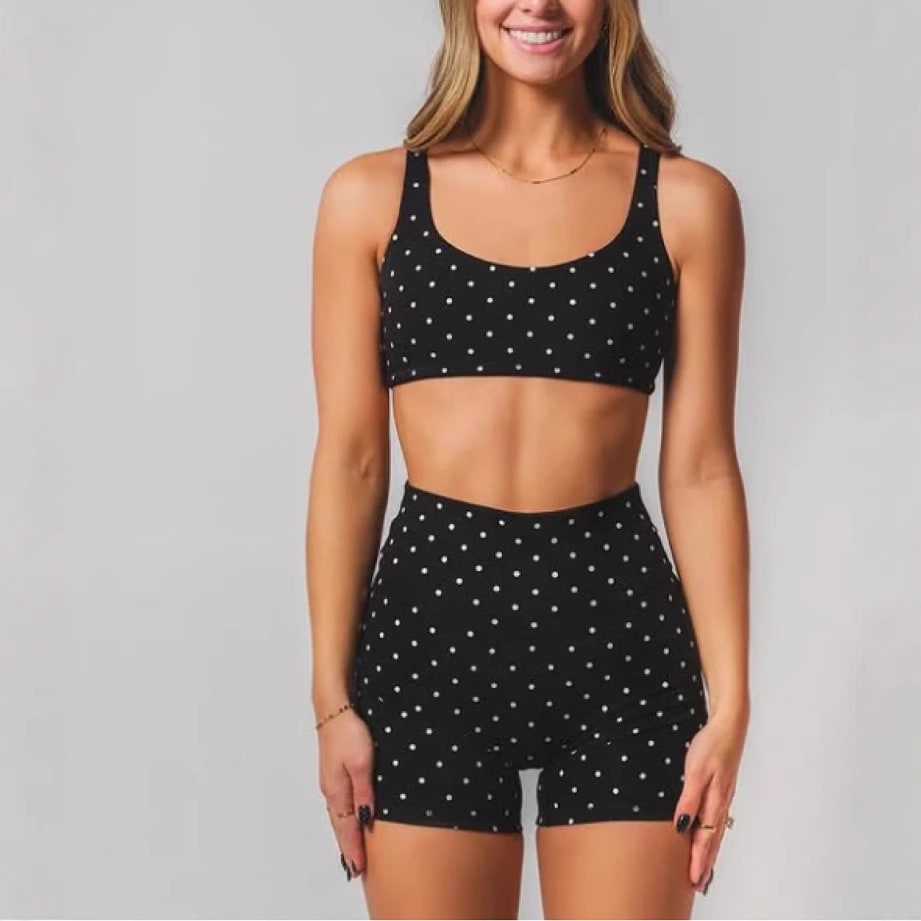 Split Casual And Comfortable Wave Point Two Piece Swimsuit Suit view 3