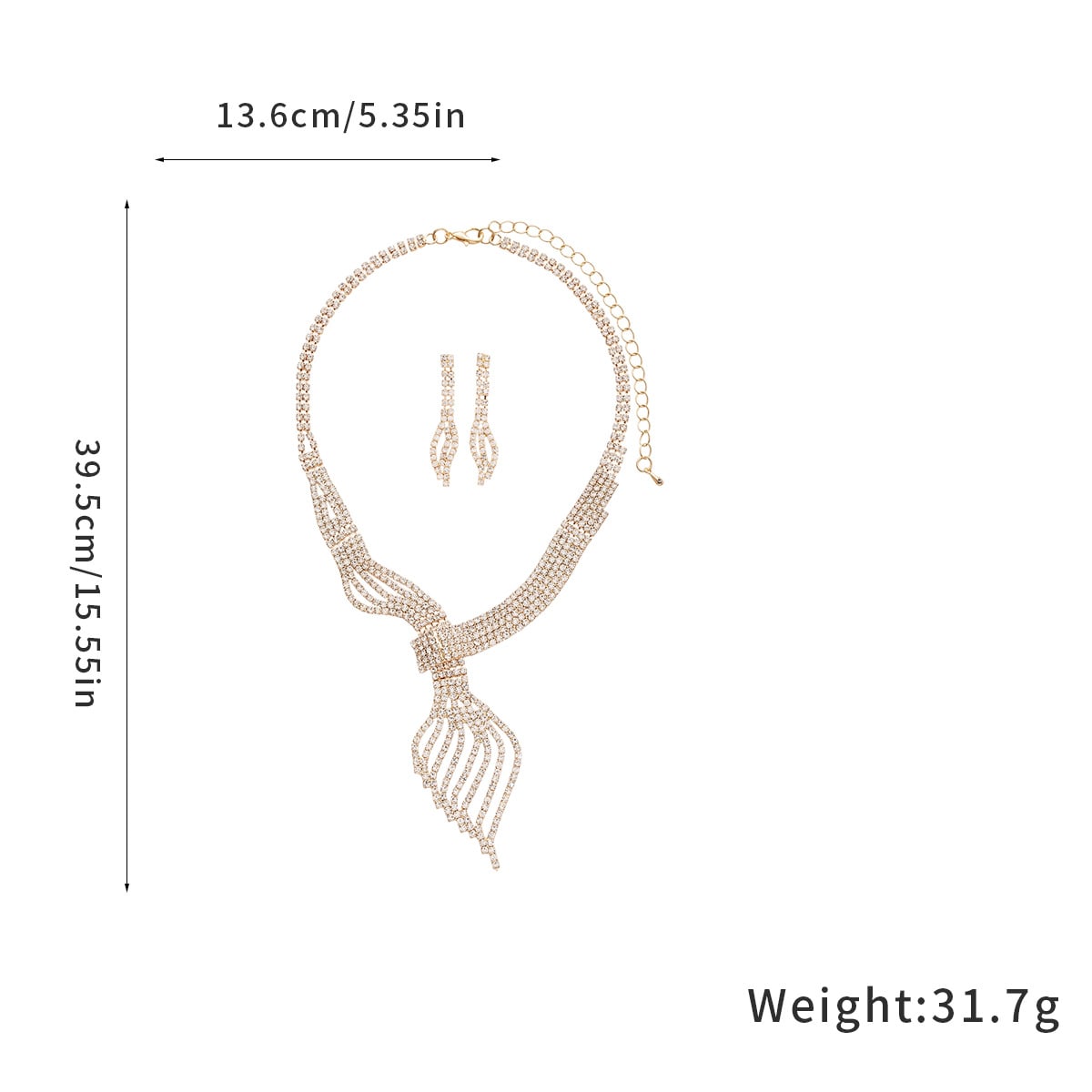 High-grade Clavicle Chain Fashion Grandeur Personality Jewelry Suit view 7