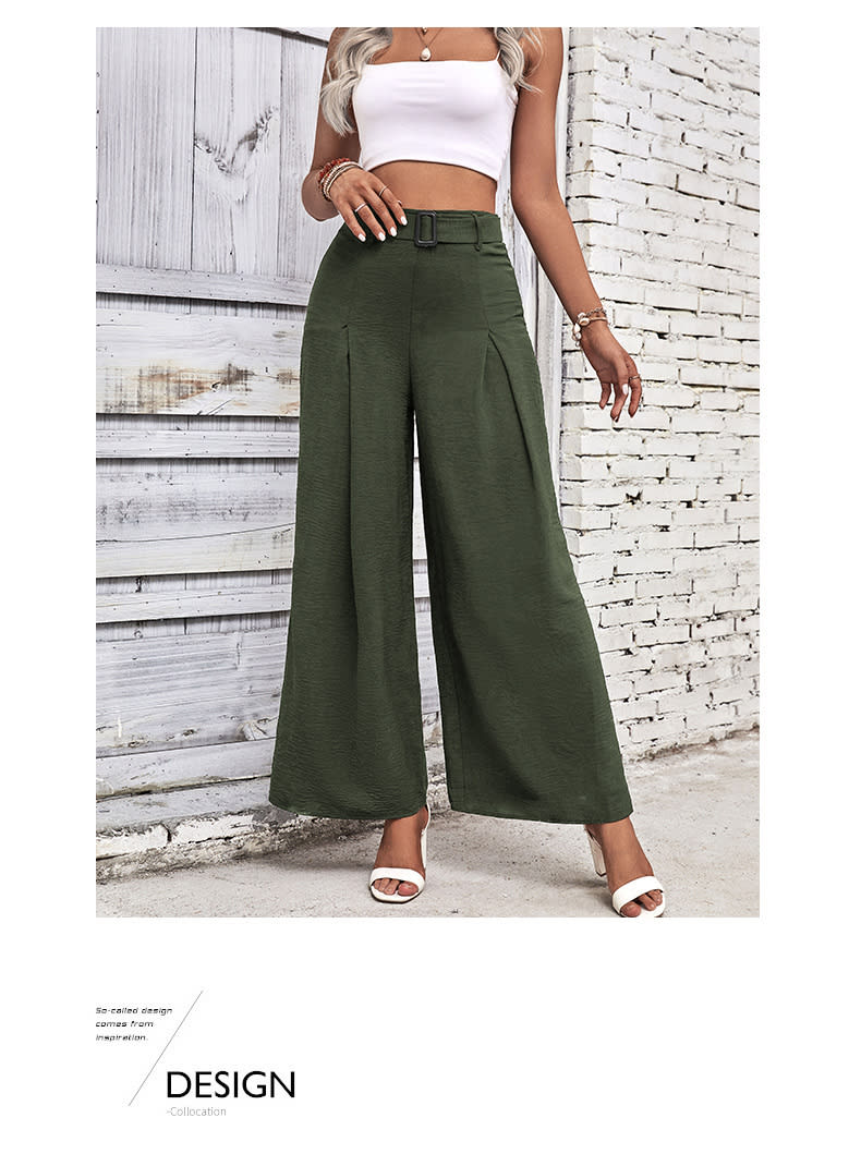 Foreign Trade High Waist Wide Leg Casual Trousers view 4