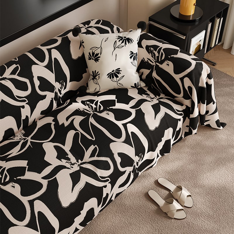 Black Stain-resistant Sofa Living Room Light Luxury Four Seasons Universal Sofa Cushion