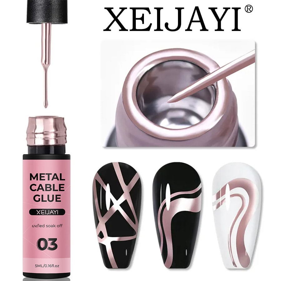 5ml Nail Metal Cable Adhesive Hoy Edge Painted view 5